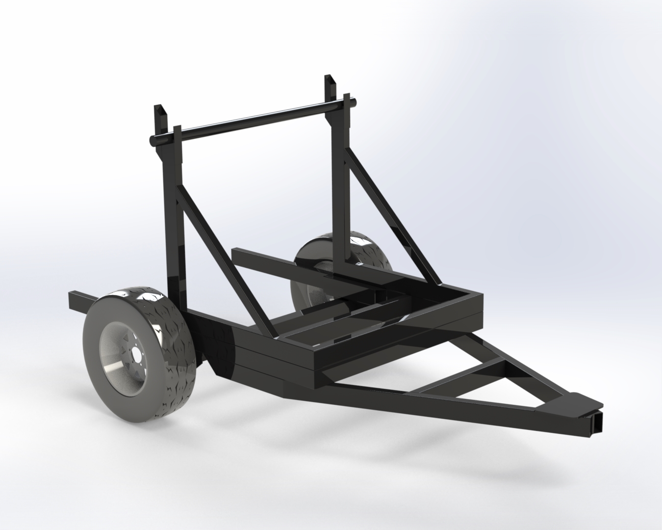 Modelo CAD de carro porta carrete